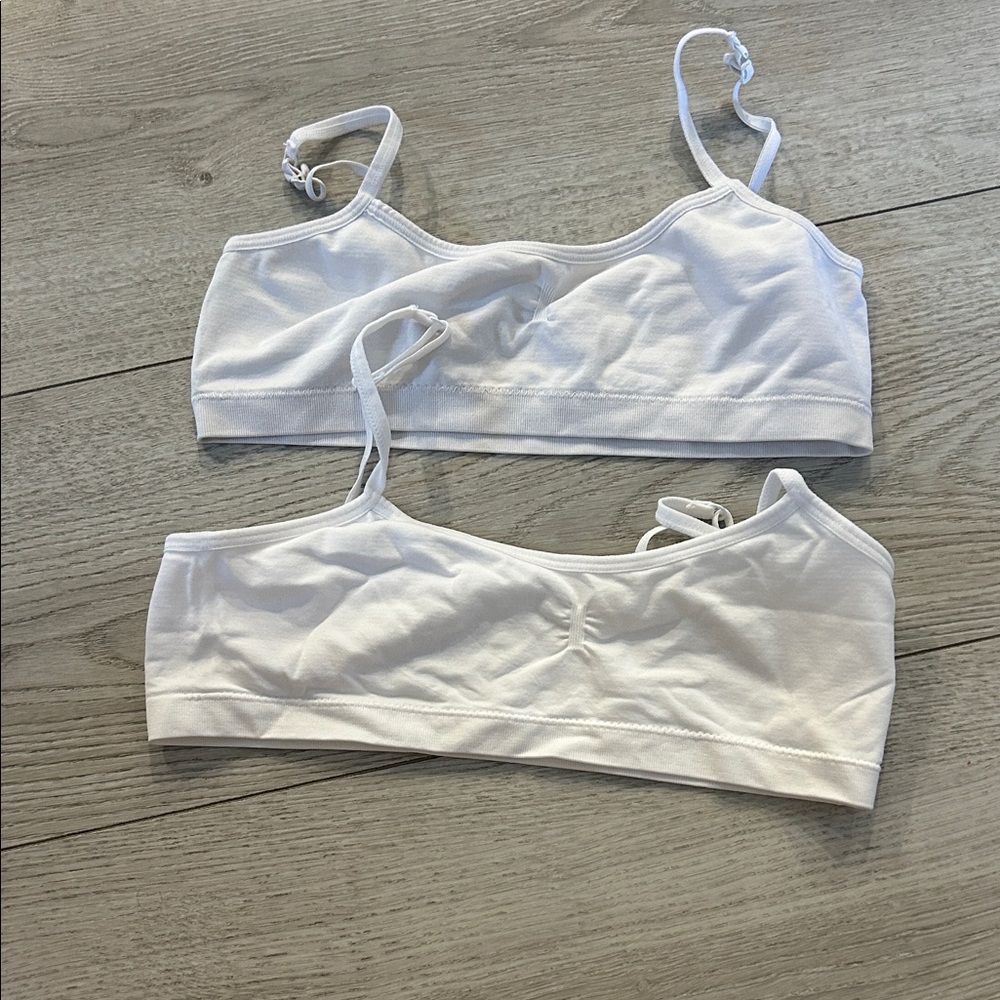 Hanes Kids White Bralette Set